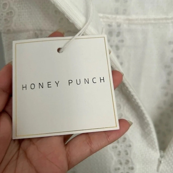 Eyelet Boho Adjustable White Lace Romantic Mini Sundress Coastal Cowgirl Size S - Picture 9 of 14